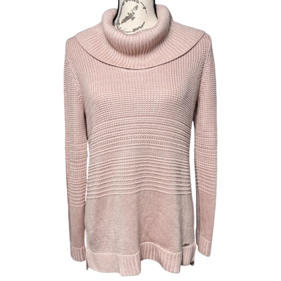 Calvin Klein Sweaters - Calvin Klein Women's Pink Cowl Neck Sweater, Size Small